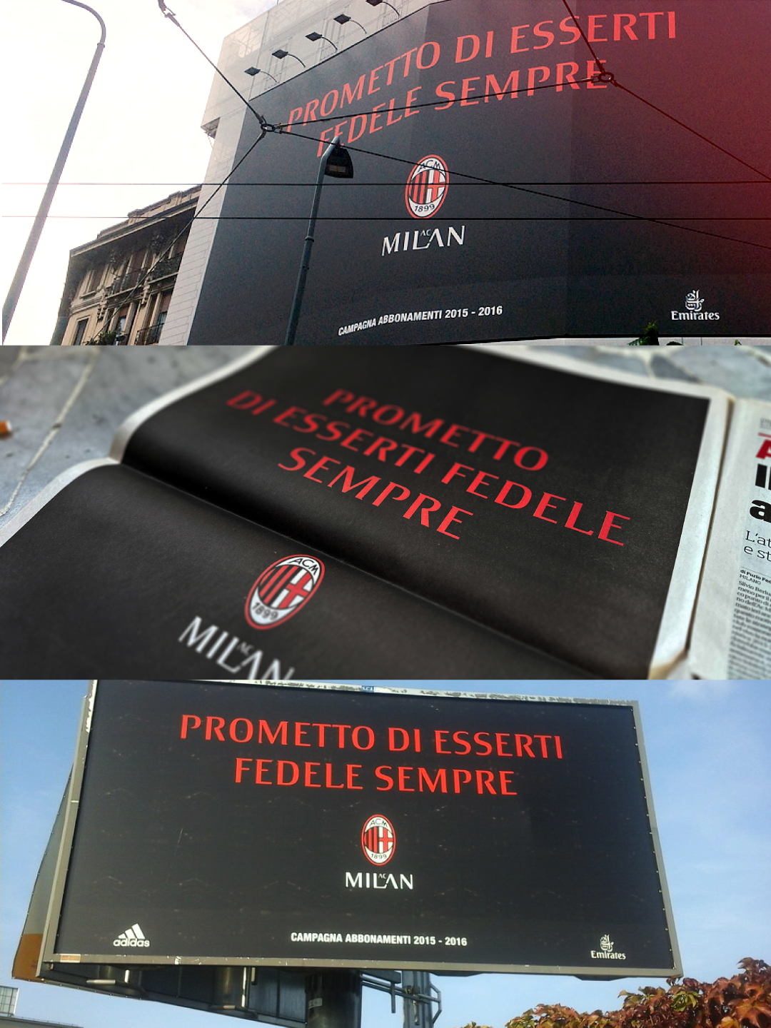 AC MILAN - prometto di esserti fedele sempre - ticket campaign AC MILAN - prometto di esserti fedele sempre - ticket campaign